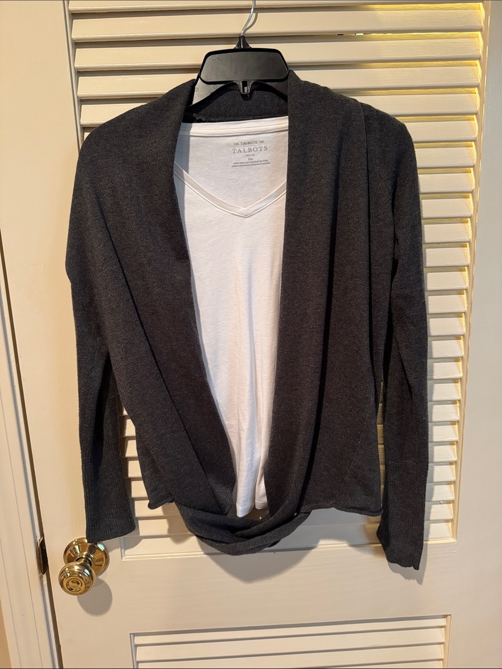 Kerisma Charcoal Open-Front 3-Way Cardigan Size S